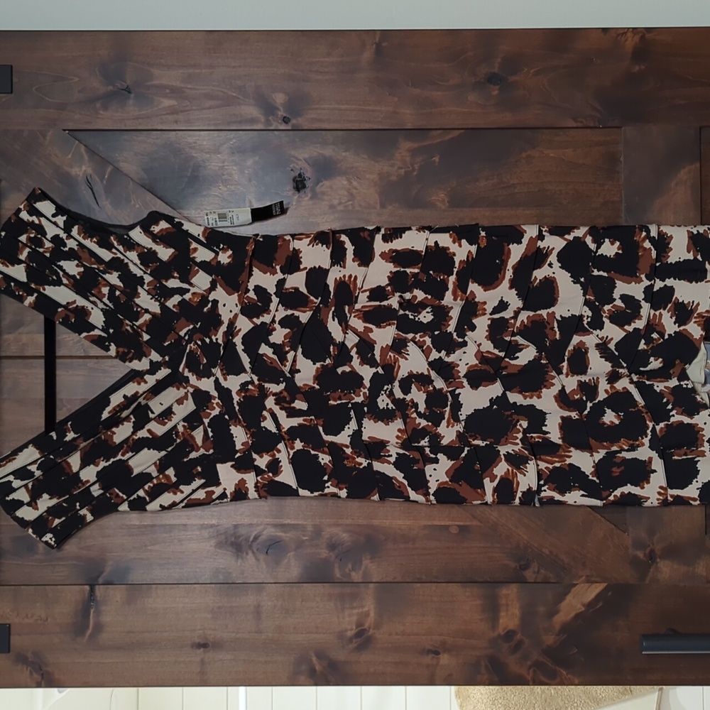 Adrianna Papell leopard print dress